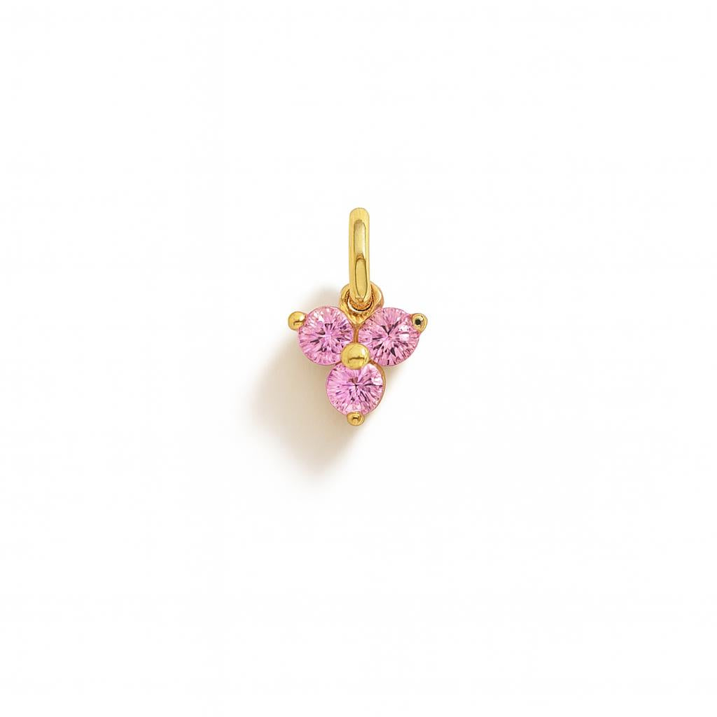 Charm Luce in Oro Giallo e Zirconi