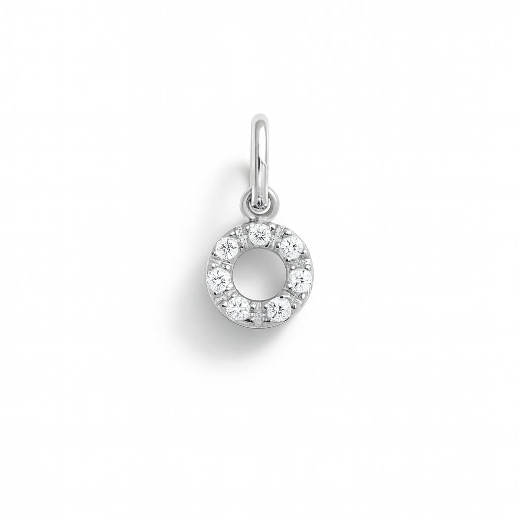 Charm Luce in Oro Bianco e Zirconi