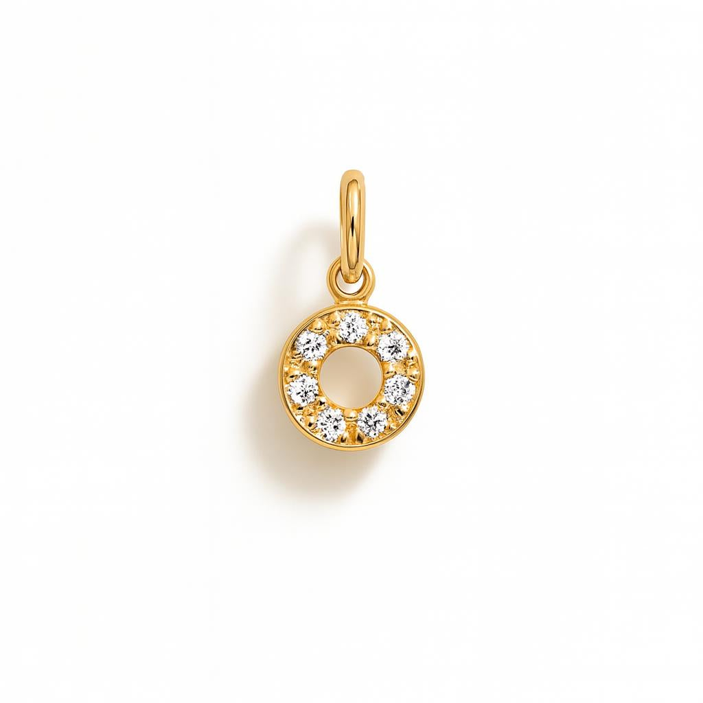 Charm Luce in Oro Giallo e Zirconi
