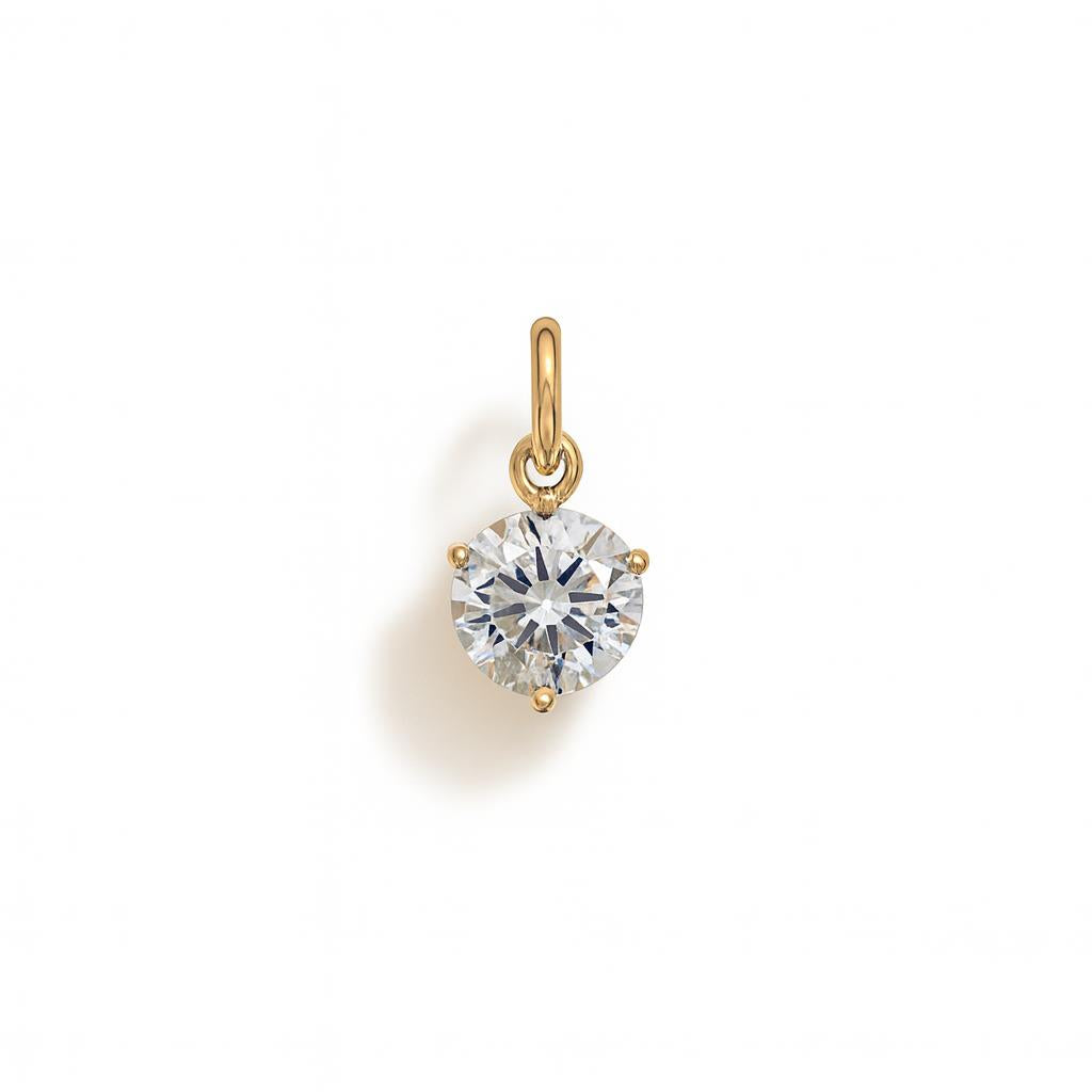 Charm Luce in Oro Giallo e Zirconi