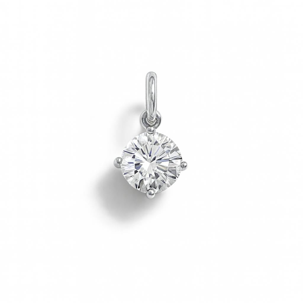 Charm Luce in Oro Bianco e Zirconi