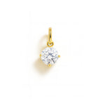 Yellow Gold and Cubic Zirconia Charm