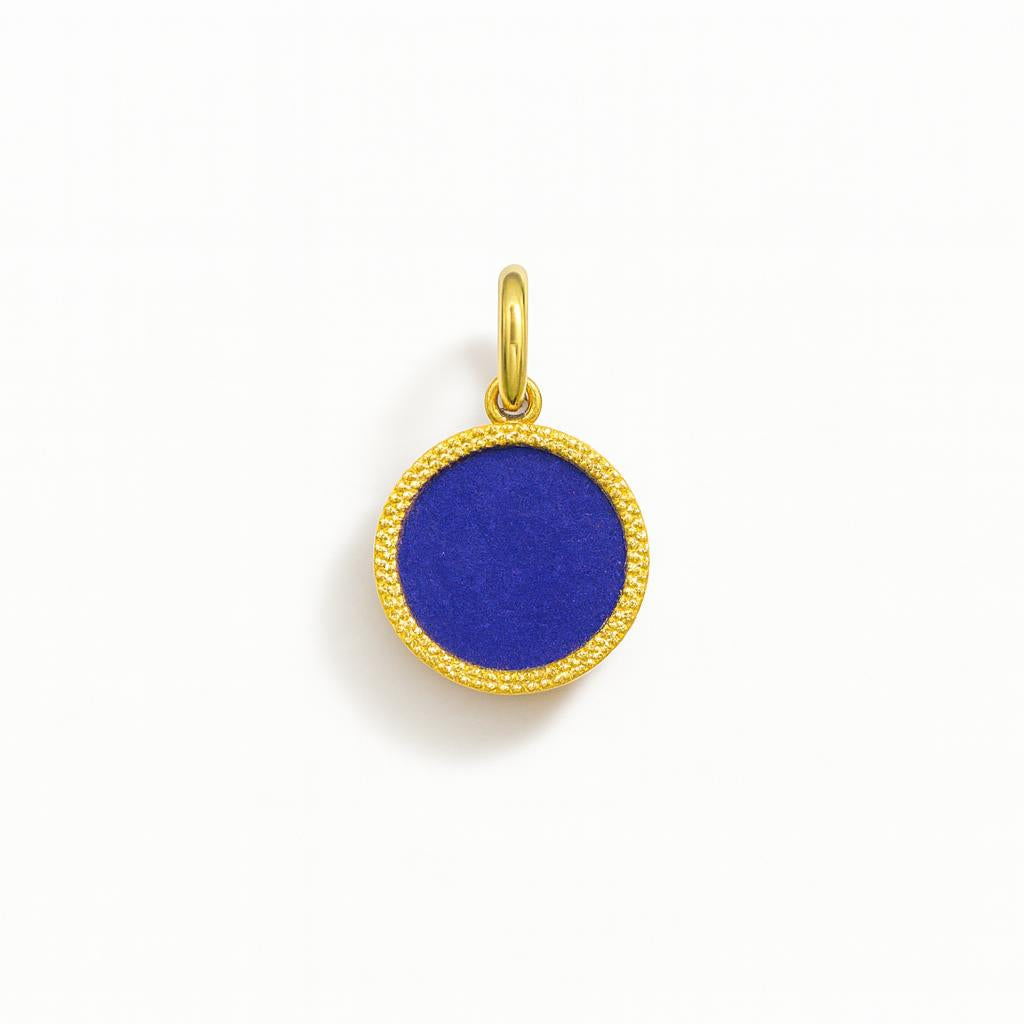Charm Cerchio in Oro Giallo e Lapislazzuli