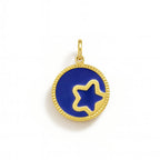 Charm Stella in Oro Giallo e Lapislazzuli