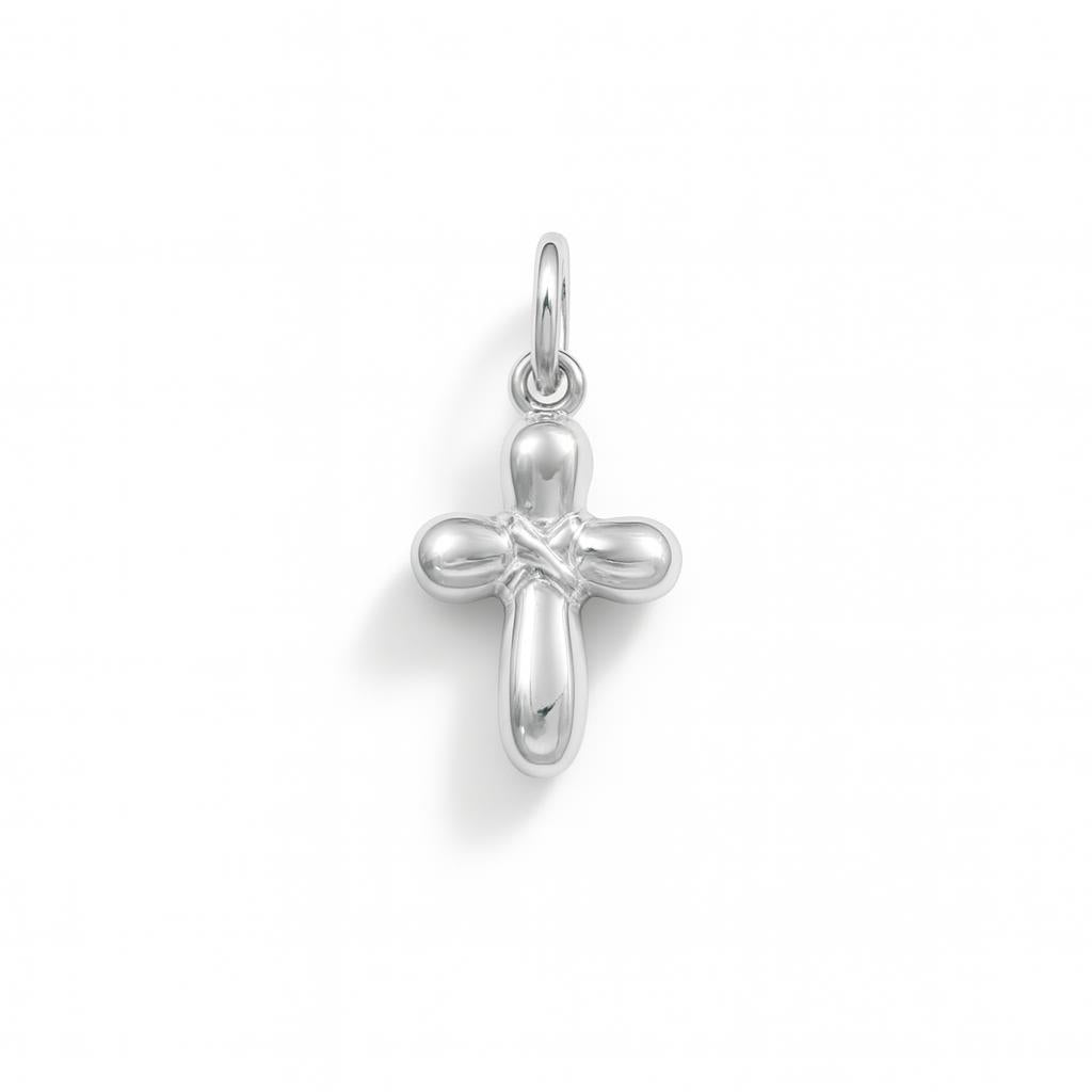 Charm Croce in Oro Bianco