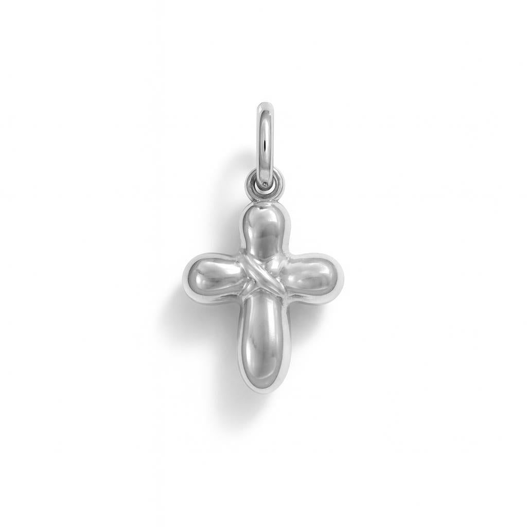 Charm Croce in Oro Bianco