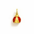 Charm Coccinella in Oro Giallo e Smalto Rosso