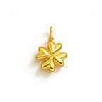Charm Quadrifoglio in Oro Giallo e Smalto Verde