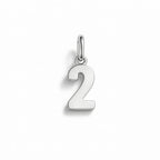 Charm Numero 2 in Oro Bianco