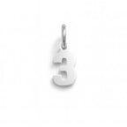 Charm Numero 3 in Oro Bianco