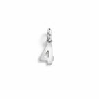 Charm Numero 4 in Oro Bianco