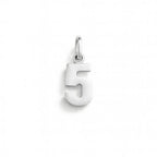 Charm Numero 5 in Oro Bianco