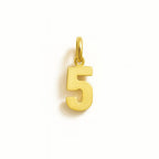 Charm Numero 5 in Oro Giallo