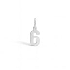 Charm Numero 6 in Oro Bianco