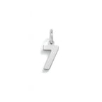 Charm Numero 7 in Oro Bianco