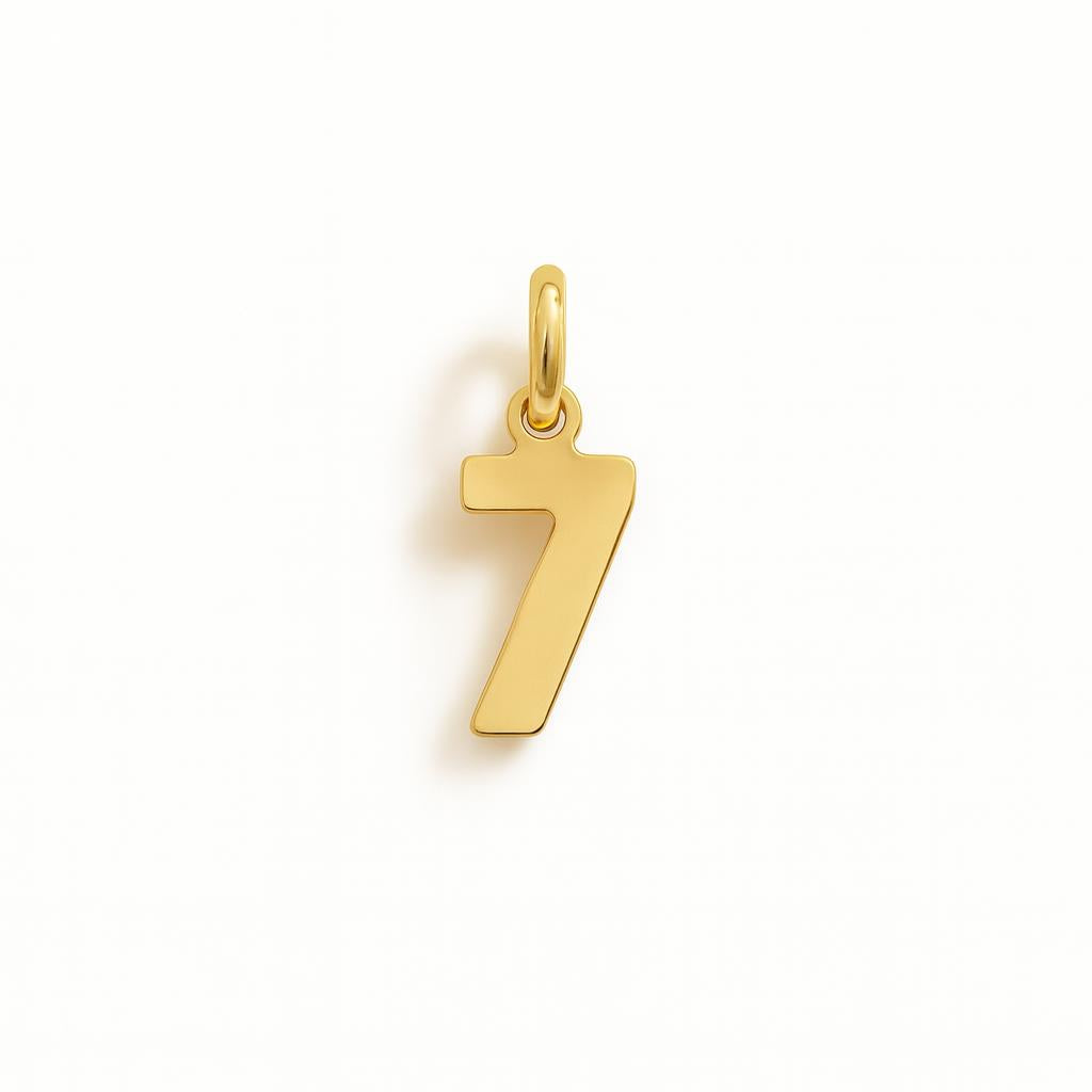 Charm Numero 7 in Oro Giallo
