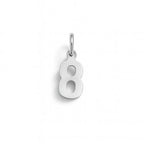 Charm Numero 8 in Oro Bianco