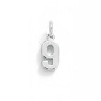 Charm Numero 9 in Oro Bianco