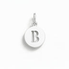 Charm Lettera B in Oro Bianco – Modello 4