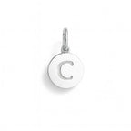Charm Lettera C in Oro Bianco – Modello 4