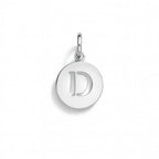 Charm Lettera D in Oro Bianco – Modello 4