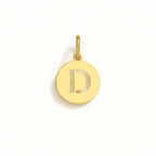 Charm Lettera D in Oro Giallo – Modello 4