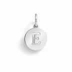 Charm Lettera E in Oro Bianco – Modello 4