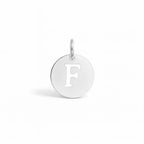 Charm Lettera F in Oro Bianco – Modello 4