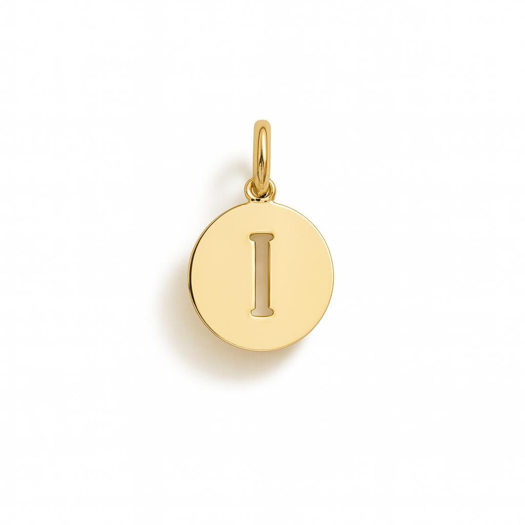 Charm Lettera I in Oro Giallo – Modello 4