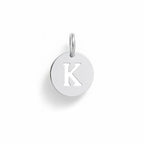 Charm Lettera K in Oro Bianco – Modello 4