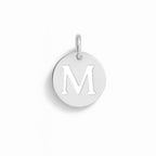 Charm Lettera M in Oro Bianco – Modello 4