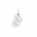 Charm Lettera D in Oro Bianco – Modello 3