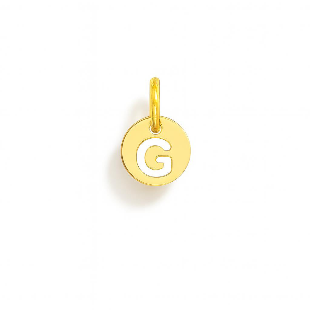 Charm Lettera G in Oro Giallo – Modello 3