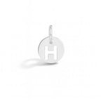 Charm Lettera H in Oro Bianco – Modello 3