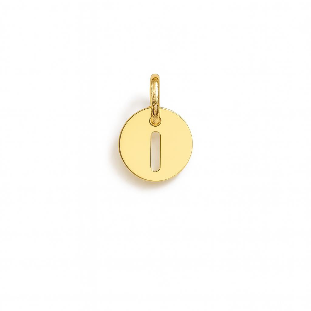 Charm Lettera I in Oro Giallo – Modello 3
