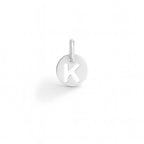 Charm Lettera K in Oro Bianco – Modello 3