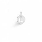 Charm Lettera L in Oro Bianco – Modello 3