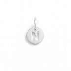 Charm Lettera N in Oro Bianco – Modello 3