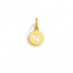 Charm Lettera N in Oro Giallo – Modello 3