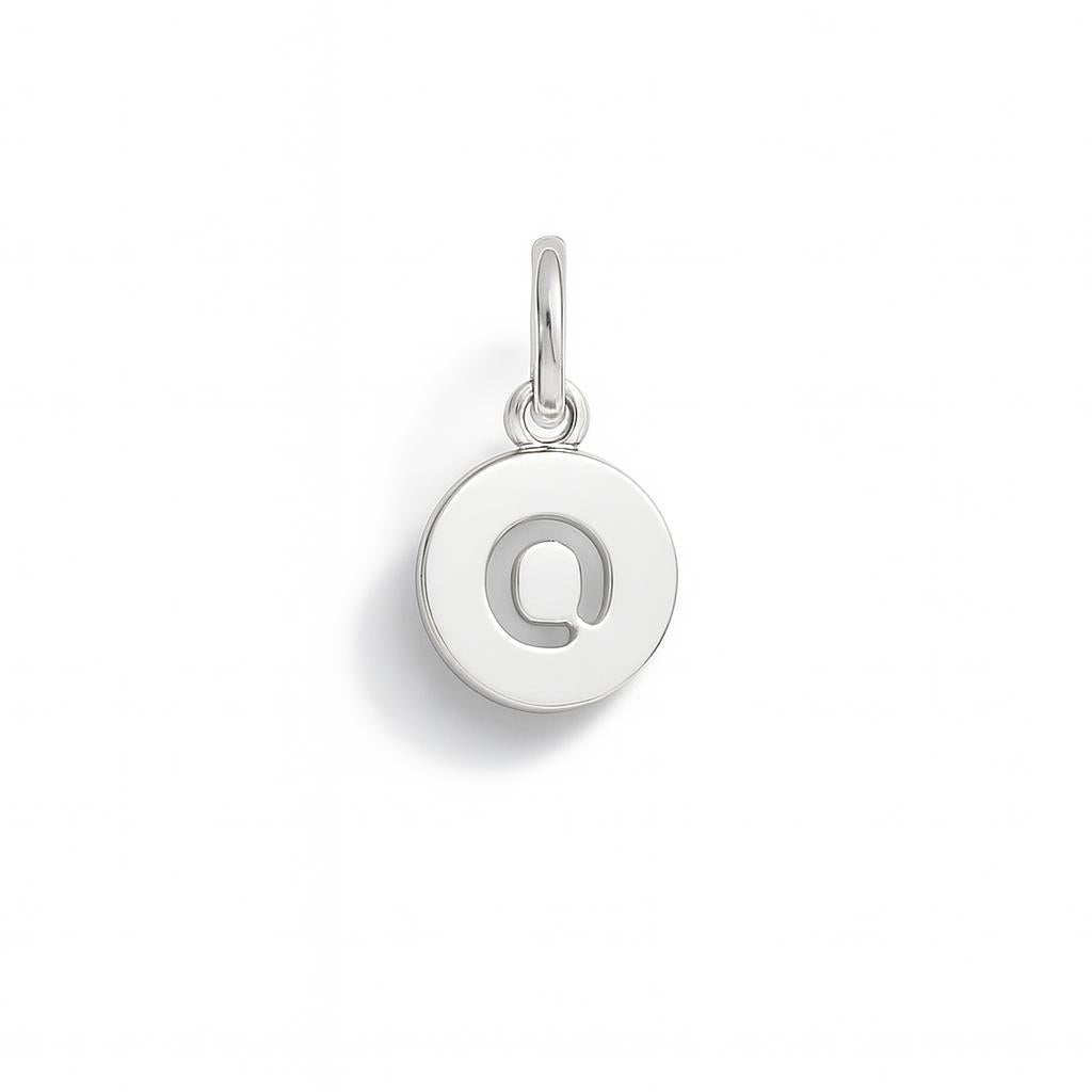 Charm Lettera O in Oro Bianco – Modello 3