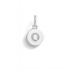 Charm Lettera O in Oro Bianco – Modello 3