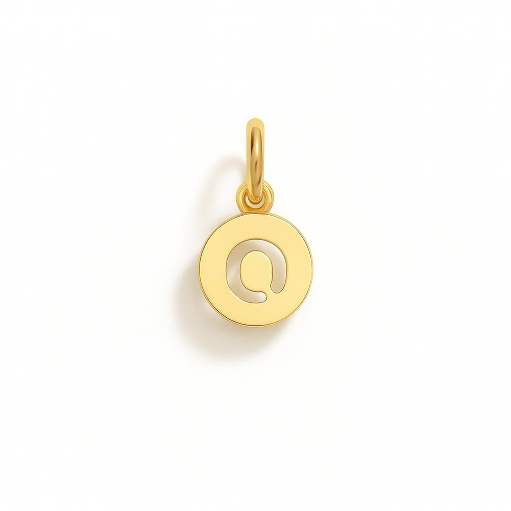 Charm Lettera O in Oro Giallo – Modello 3
