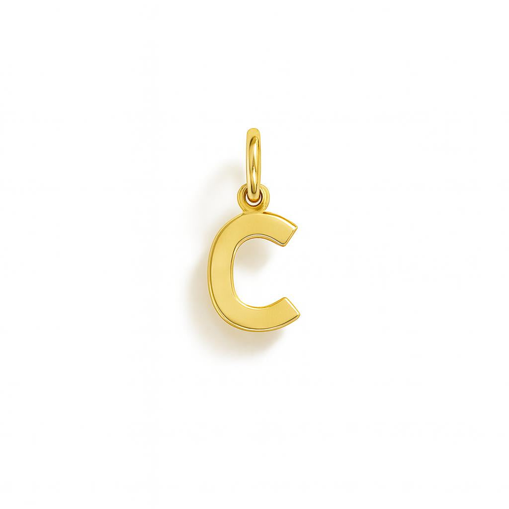 Charm Lettera C in Oro Giallo – Modello 1