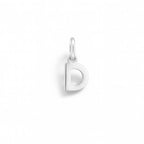 Charm Lettera D in Oro Bianco – Modello 1