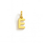 Charm Lettera E in Oro Giallo – Modello 1