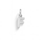 Charm Lettera F in Oro Bianco – Modello 1