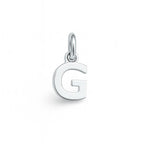Charm Lettera G in Oro Bianco – Modello 1