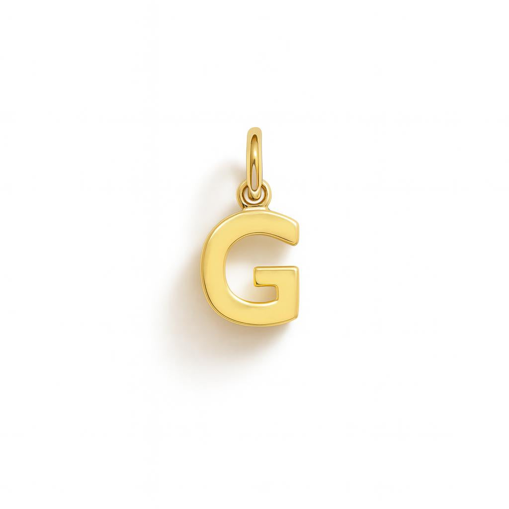 Charm Lettera G in Oro Giallo – Modello 1