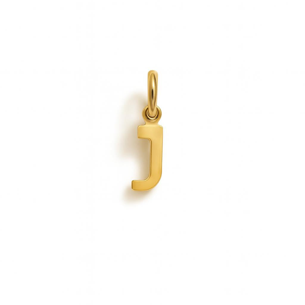 Charm Lettera J in Oro Giallo – Modello 1
