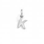 Charm Lettera K in Oro Bianco – Modello 1